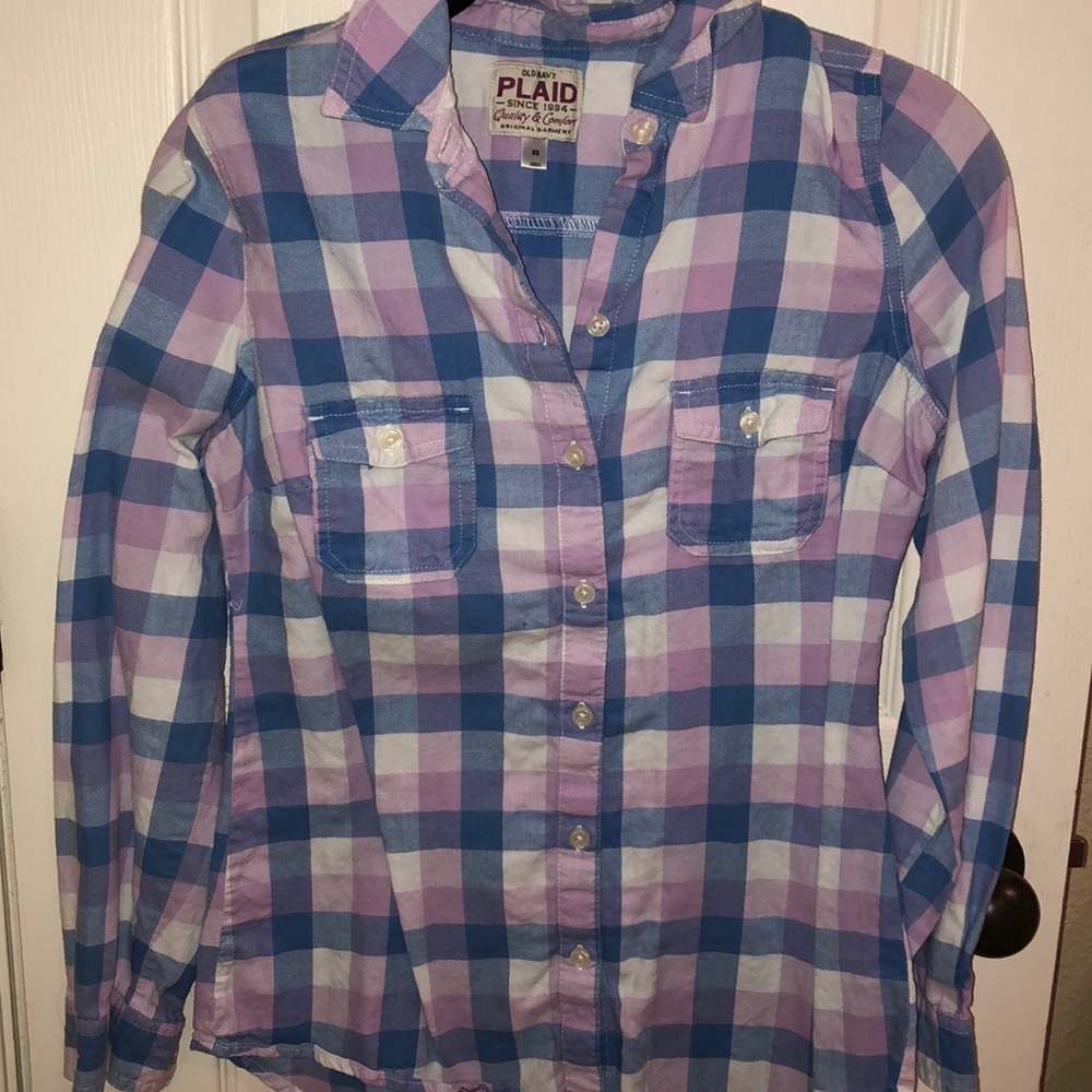 Plaid button down shirt